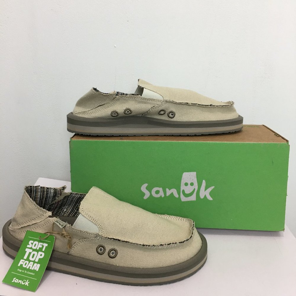 NEW Sanuk Vagabond St Hemp  Shoes  Natural
